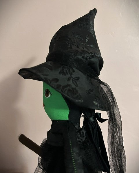 Elphira - A Handcrafted Heirloom Rag Doll Inspired by Wicked