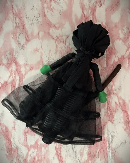 Elphira - A Handcrafted Heirloom Rag Doll Inspired by Wicked