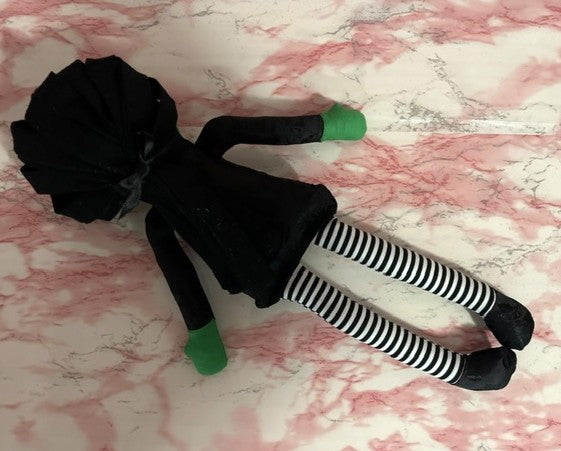 Elphira - A Handcrafted Heirloom Rag Doll Inspired by Wicked