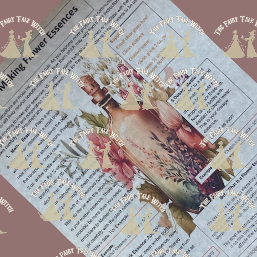 "Making Flower Essences" Book of Shadows Page - Digital Download