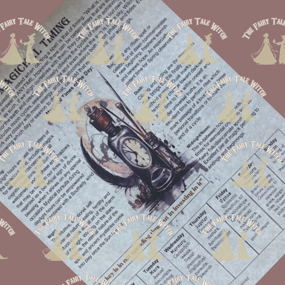 "Magickal Timing" Book of Shadow Page - Digital Download